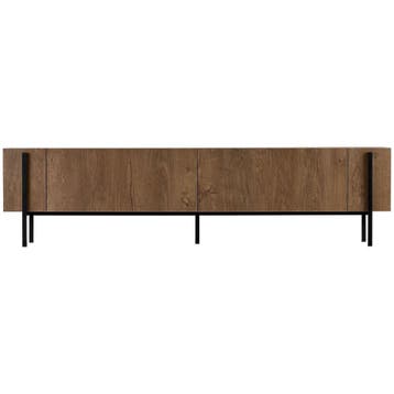 Evila TV-meubel - Zwart/Houtkleurig - Nieuw/Ongebruikt -, Huis en Inrichting, Verzenden, 150 tot 200 cm, Nieuw, Scandinavisch