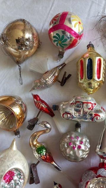 Kerstballen (25) - Glas - Oude antieke kerstballen, Nieuw