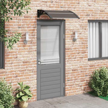 vidaXL Deurluifel Zwart 80x75 cm Polycarbonaat, Verzenden, Nieuw