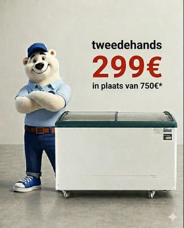 Vrieskast met schuifdeuren professioneel