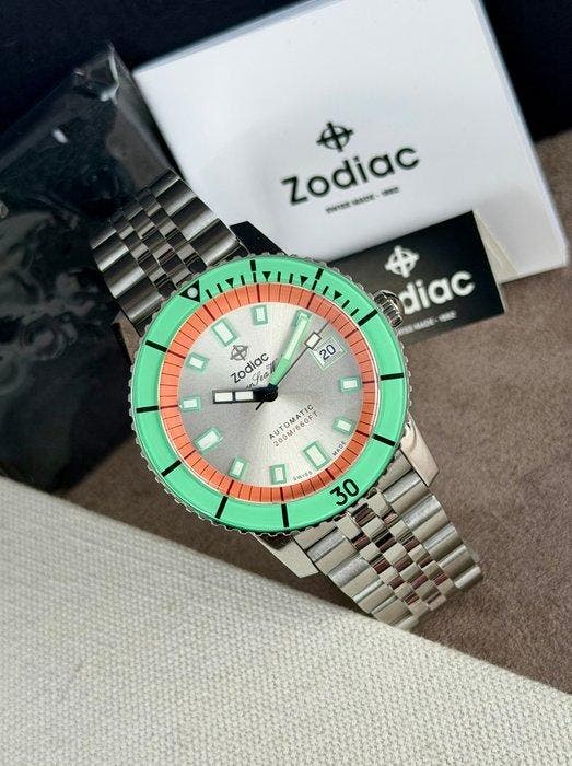 Zodiac - Super Sea Wolf Compression Diver Automatic Date, Handtassen en Accessoires, Horloges | Heren