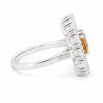 Sans prix de réserve - Bague Plaqué or Topaze - Diamant -, Bijoux, Sacs & Beauté, Bagues