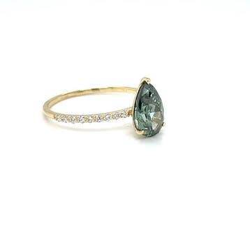 Zonder minimumprijs - Ring - 14 karaat Geel goud - 1.03ct.