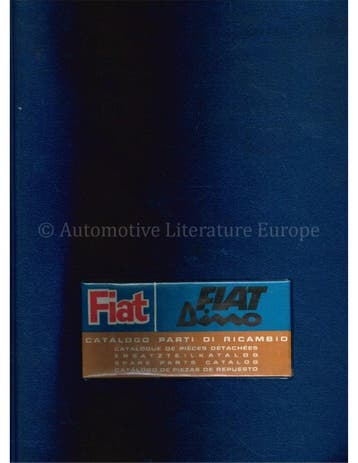 1967 FIAT DINO ONDERDELENKATALOGUS MULTI