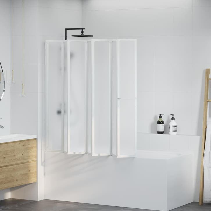 vidaXL Douche en badscherm 140 x 168 cm 7 panelen met, Bricolage & Construction, Sanitaire, Envoi