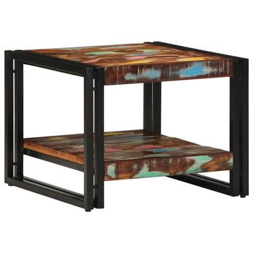 vidaXL Salontafel 50x50x38 cm massief gerecycled hout, Verzenden