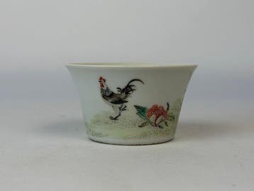 Een Famille Rose Haan theekopje - Porselein - China - 20e, Antiek en Kunst