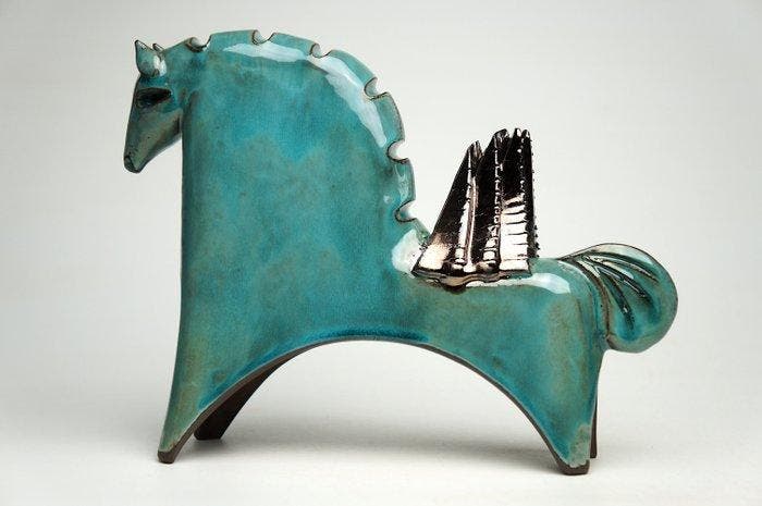 Urszula Despet - Blue Pegasus, Antiek en Kunst, Kunst | Designobjecten