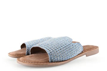 Lazamani Slippers in maat 39 Blauw, Slippers, Lazamani, Zo goed als nieuw, Verzenden