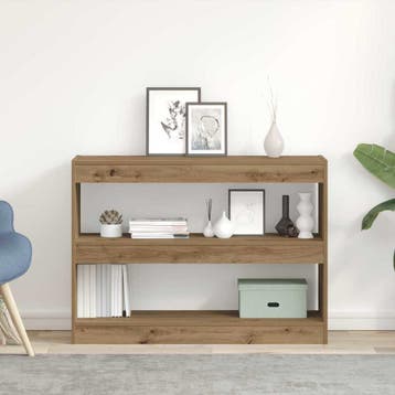 vidaXL Boekenkast artisanaal eikenkleurig 100 x 30 x 72 cm, Huis en Inrichting, Kasten | Boekenkasten, Verzenden, Nieuw