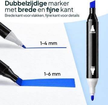 Twinmarkers 168 stuks voor volwassenen - Alcohol markers, Verzenden, Zo goed als nieuw