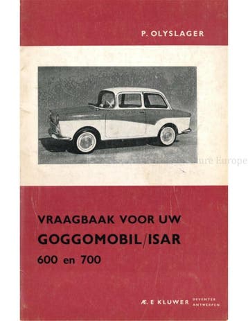 1959 - 1965 GOGGOMOBIL/ISAR 600 | 700 VRAAGBAAK NEDERLANDS
