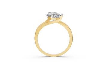 Ring - 14 karaat Geel goud - 2.04ct. tw. Diamant (Lab-grown), Handtassen en Accessoires, Ringen, Nieuw
