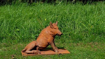 sculptuur, Wild Boar - 60 cm in length - 27 kg - 43 cm -