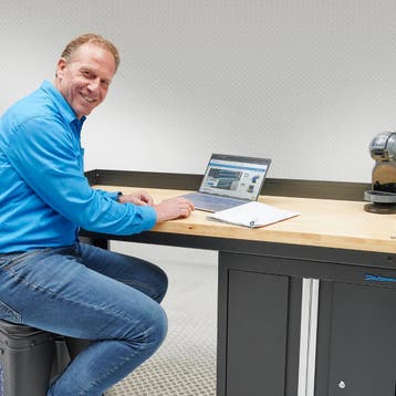 Datona Werkbank 150 cm 1 kastje met deuren bamboe - Datona, Ophalen of Verzenden, Nieuw
