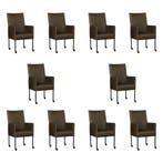 Set van 10 Leren eetkamerstoelen Spark - Rancho Green, Ophalen of Verzenden, Nieuw, Leer, Eén