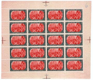 Empire allemand 1918/1920 - Deux feuilles au format paysage, Gestempeld