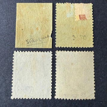 Frankrijk - Yvert 11, 19, 22, 29B Napoléon in nieuwstaat*, Gestempeld