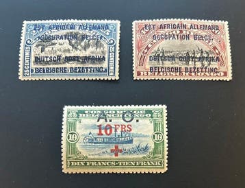Ruanda-Urundi 1916/1922 - 3 séries complètes comprenant