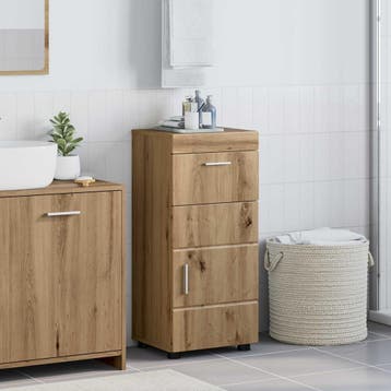 vidaXL Badkamerkast set TULUM Artisan Eiken 37 x 31,5 x 82, Verzenden, Nieuw
