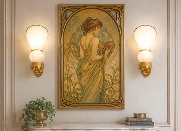 Applique murale - Verre, Laiton