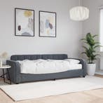 vidaXL Slaapbank met matras 80x200 cm fluweel donkergrijs, Verzenden, Nieuw