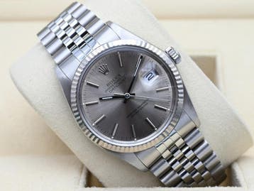 Rolex Datejust Ref. 16014 Year 1988 (Box & Papers), Staal, Rolex, Polshorloge, Ophalen of Verzenden