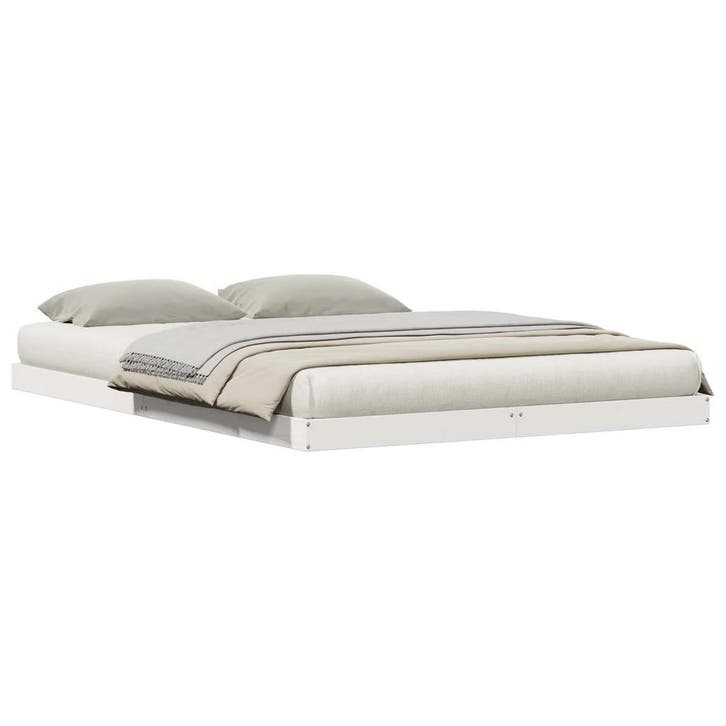 Bedframe Wit | 46% korting | Laatste stuks, Huis en Inrichting, Slaapkamer | Bedden, 140 cm, Overige maten, Wit, Zo goed als nieuw