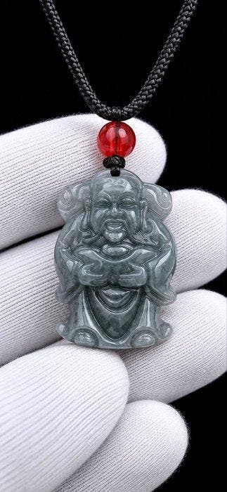 Verfijnde Boeddhistische Jadeiet Hanger - Ultieme