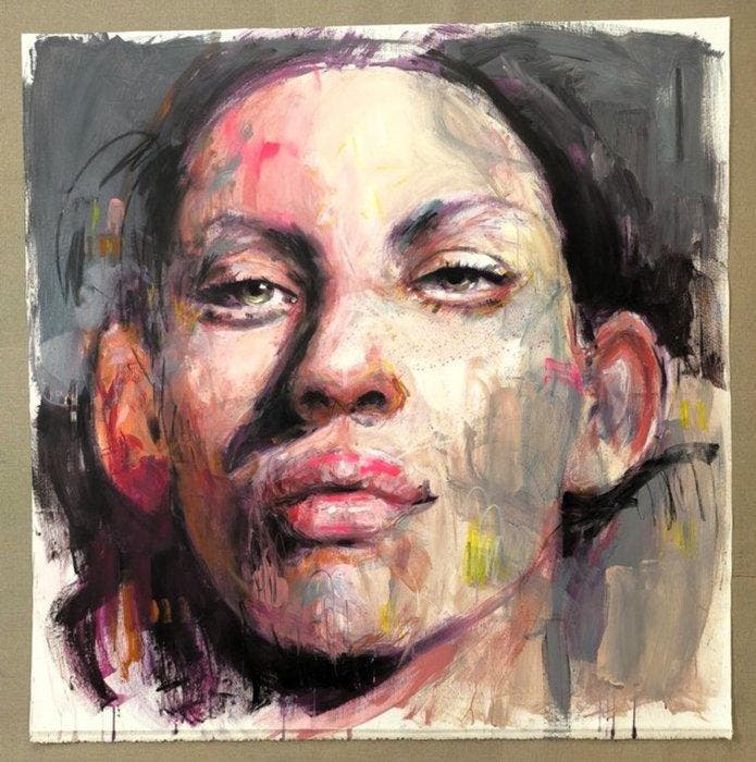 Paola Geranio (XX) - Im adherent to me, Antiquités & Art, Art | Peinture | Moderne