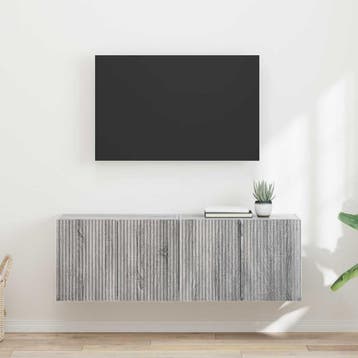 vidaXL TV Wandkast 2 st Grijs Sonoma Bewerkt hout, Verzenden, Nieuw