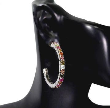 Sans prix de réserve - Boucles doreilles cerceau Argent -