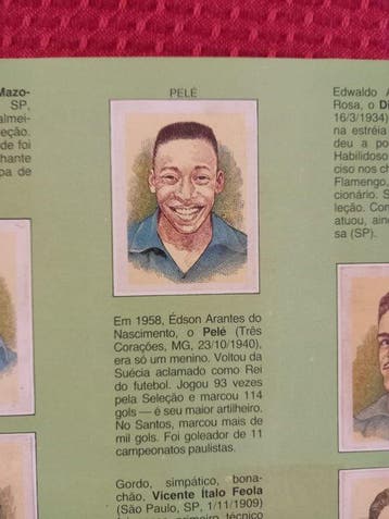 1970 Editora Abril, Heróis do Tri - 3 x Pelé Stickers, Verzamelen, Nieuw
