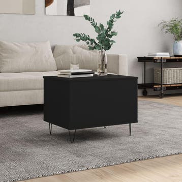 vidaXL Salontafel 60x44,5x45 cm bewerkt hout zwart, Verzenden