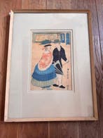 English Lady and man walking - Utagawa Yoshitora  (act.