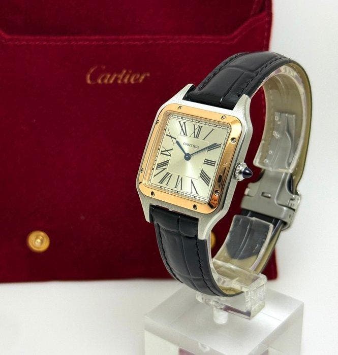 Cartier - Santos Dumont Large Gold/Steel - W2SA0011 - Homme, Handtassen en Accessoires, Horloges | Heren