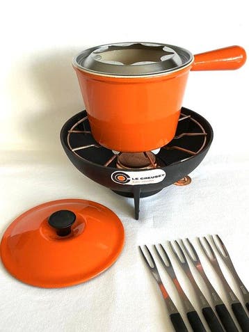 Le Creuset gietijzeren Fonduestel , vintage design jaren