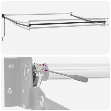 Markies Antraciet 3,5x2,5m | Direct schaduw in je tuin vo..., Verzenden, Zo goed als nieuw, 150 tot 300 cm, Markies