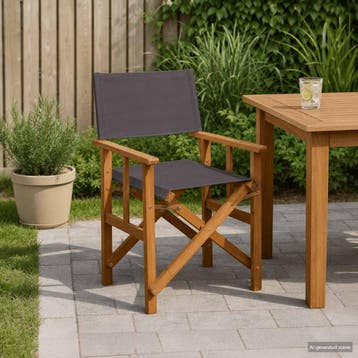 vidaXL Regisseursstoelen 2 st massief acaciahout, Verzenden, Nieuw