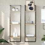 vidaXL Wandrek 3-laags 30x25x100 cm bewerkt hout sonoma, Verzenden, Nieuw