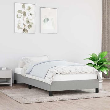vidaXL Bedframe zonder matras 90x190 cm stof lichtgrijs, Verzenden