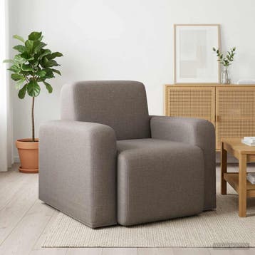 vidaXL Fauteuil Taupe Stof, Verzenden, Nieuw
