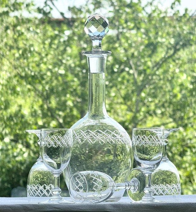 Baccarat - Drinkset (6) - Art Deco - Zeldzaam - Kristal -, Antiquités & Art, Curiosités & Brocante