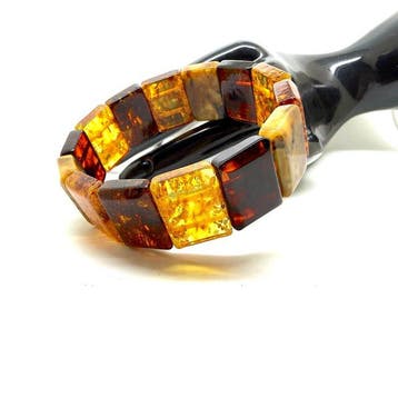 Natuurlijke Baltische amber brede manchet armband 21,1 g -