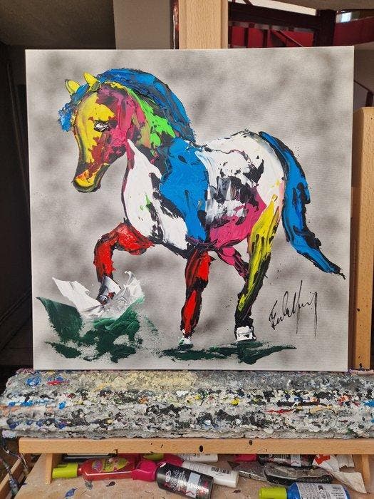 Henry Escobar - Mustang, Antiek en Kunst, Kunst | Designobjecten