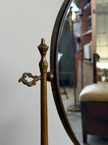 Miroir de table - Laiton, Onyx - Rétro