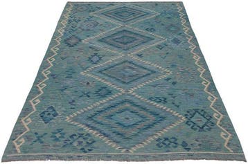 Handgeweven Designer Kelim – Afghan Design - Kelim - 238 cm, Huis en Inrichting, Nieuw