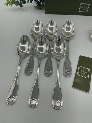 Christofle - Lepel - Set van 12 koffielepels model Vendôme /