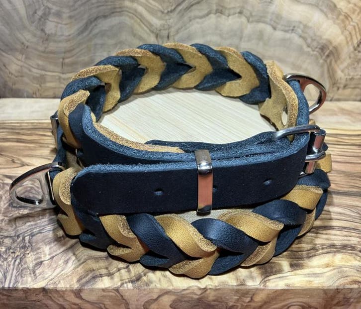 Hondenhalsband leer brown/Black, Auto-onderdelen, Overige Auto-onderdelen, Nieuw, Ophalen of Verzenden