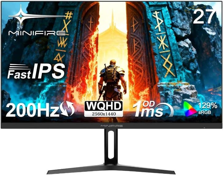 Gaming Monitor - Beeldscherm computer - 27 inch - 200Hz - WQ, Huis en Inrichting, Woonaccessoires | Overige, Nieuw, Verzenden